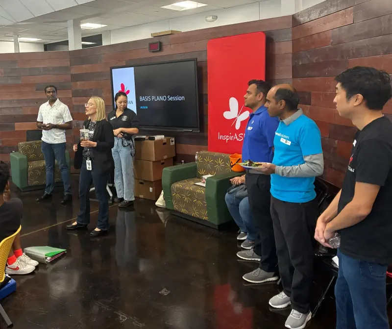 AT&T representatives speaking to students